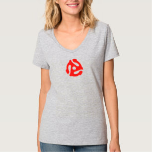 Camiseta Tee conversor de gravação de 45 RPM para mulheres
