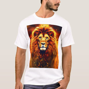 Camiseta Tee da Cabeça de Leão Majestoso