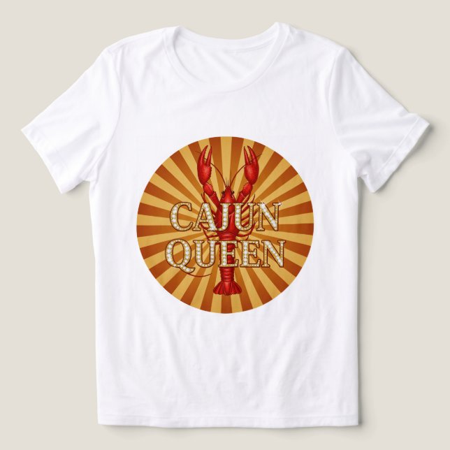 Camiseta Tee da Coroa Real Cajun Queen! 👑 ⚜️ (Design frontal)