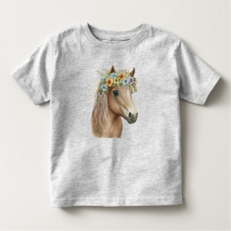 Camiseta Tee da Criança da Flor Spunky Pony