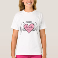 Tee da Earth Angel Girl - Coração, Asas e Halo