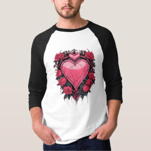 Camiseta Tee da Tatuagem Coração Amarrada