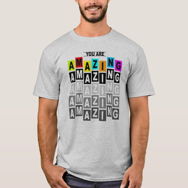 Camiseta Tee da Tipografia Personalizável - Citações Inspir (Frente)