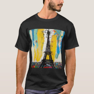 Camiseta Tee da Torre Eiffel inspirada na Basquiat
