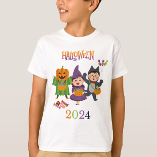 Camiseta Tee das Crianças Spooky para Diversão de Halloween