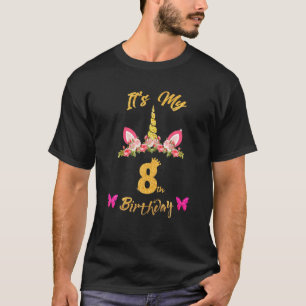 Camiseta Tee de Aniversário do Unicórnio para Meninas OMG