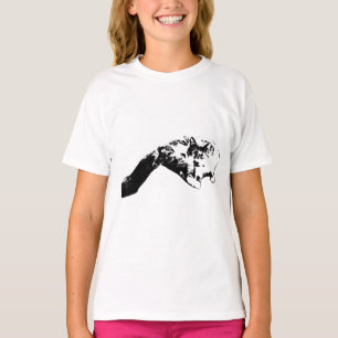 Camiseta Tee De Arte De Gato Longo E Dramático