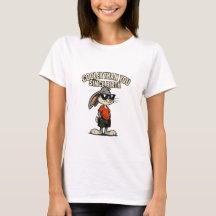 Tee De Cartoon Engraçado|T-Shirt Coelho Legal