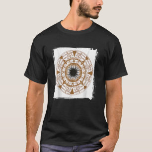 Camiseta Tee de Decoração da Linha do Tambor de Dongshan do