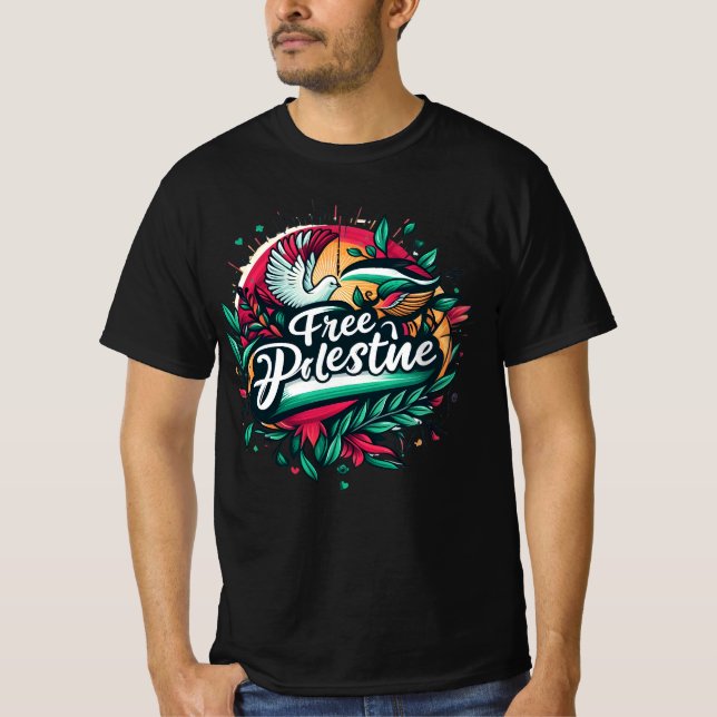 Camiseta Tee de Empoderamento da Palestina Livre (Frente)