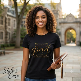 Camiseta Tee de Graduação de Nomes Personalizados - Estilo