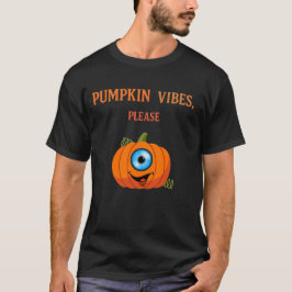 Camiseta Tee de Halloween De Pumpkin Com Um Olho Assustador