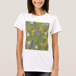 Camiseta Tee de Harmonia de Flores Selvagens