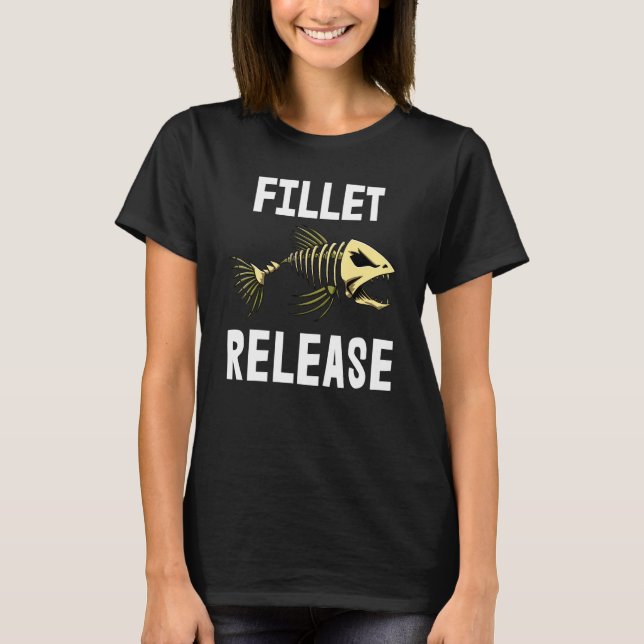 Camiseta Tee de Liberação de Filé Esqueleto de Peixe Tees D (Frente)