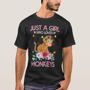 Camiseta Tee De Macaco Para Mulheres Crianças Apenas Uma Me