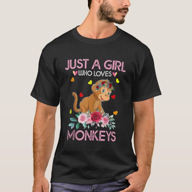 Camiseta Tee De Macaco Para Mulheres Crianças Apenas Uma Me (Frente)