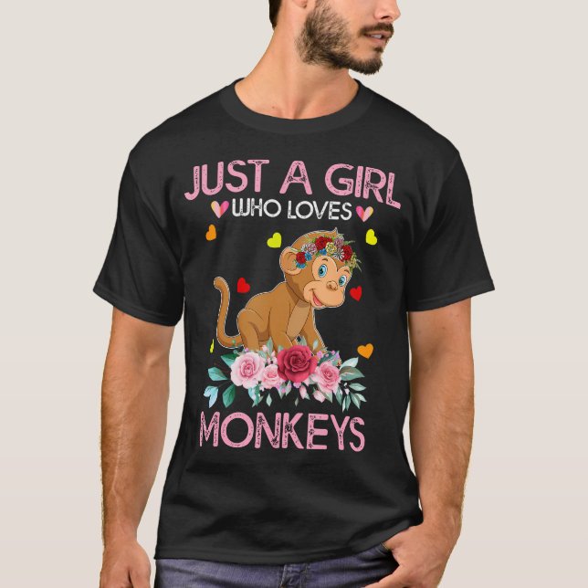 Camiseta Tee De Macaco Para Mulheres Crianças Apenas Uma Me (Frente)