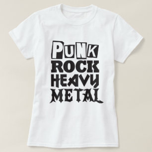 Camiseta Tee de Metal Pesado do Punk Rock