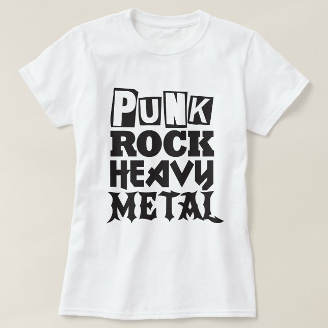 Camiseta Tee de Metal Pesado do Punk Rock (Frente do Design)