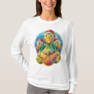 Camiseta Tee de Patos de Papais noeis Quirky