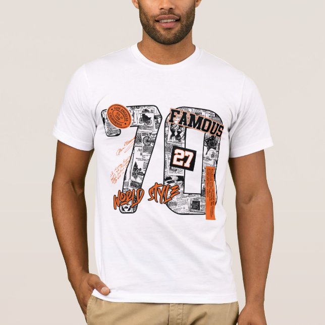 Camiseta Tee de Streetwear Retro 70s | Shir de Estilo Urban (Frente)