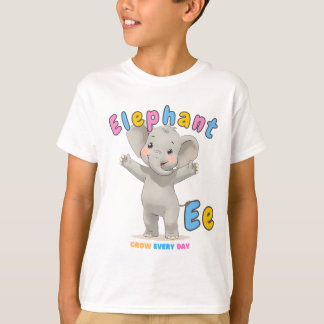 Camiseta Tee do Alfabeto "E é para Elefante" - Cresça todos
