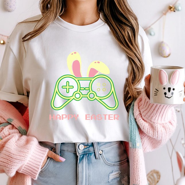 Camiseta Tee do Controlador de Jogo Bunny Ears; Páscoa para (Criador carregado)