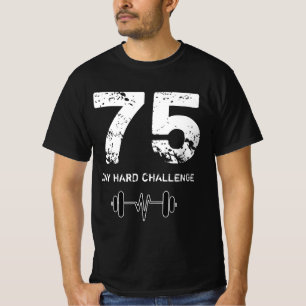 Camiseta Tee do Desafio do Duro de 75 dias, Motivação do 