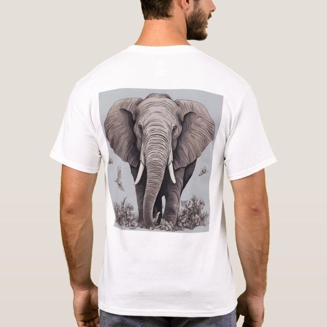 Camiseta Tee do Elefante Majestoso (Verso)