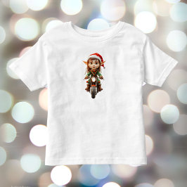Camiseta Tee do Elf Toddler, de Natal, de moto