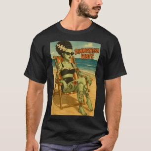 Camiseta Tee do Estilo Gótico da Praia do Summerbetween Vib