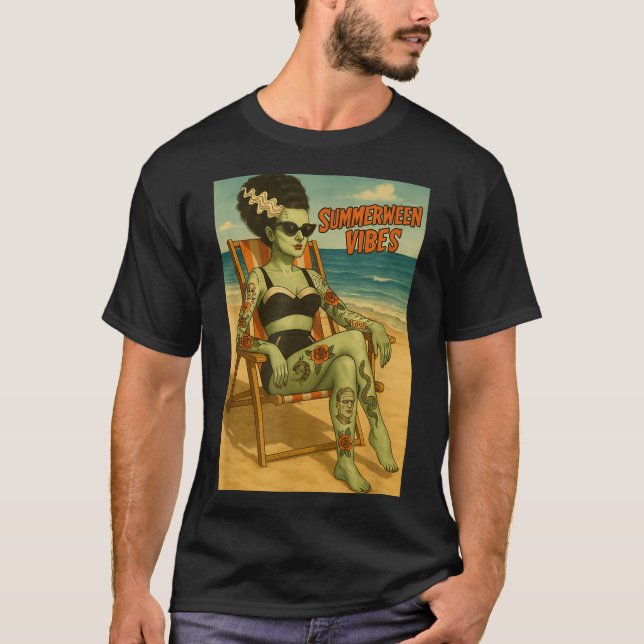 Camiseta Tee do Estilo Gótico da Praia do Summerbetween Vib (Frente)