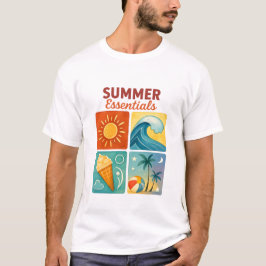 Camiseta Tee do Gráfico do Retro Summer Essentials