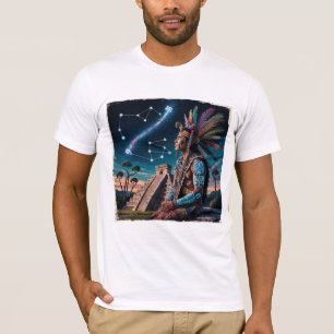 Camiseta Tee do Guia Espirital Mayan Shaman Glyph Art Tri