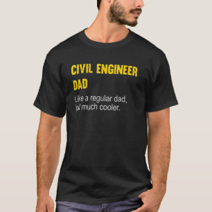 Camiseta Tee do Humor do Engenheiro Civil do Pai de Engenha