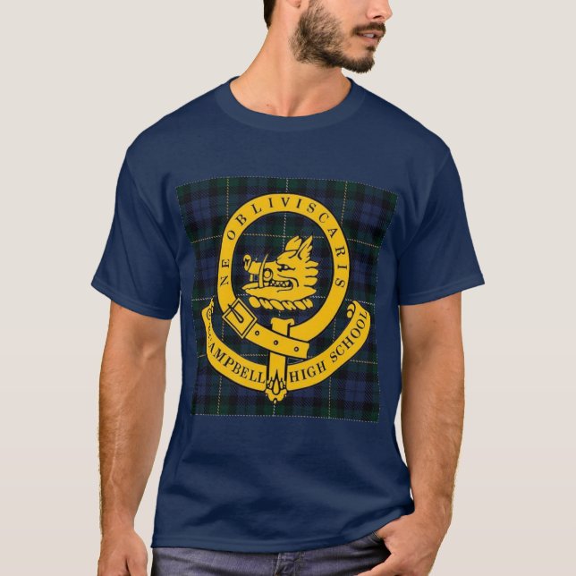 Camiseta Tee do logotipo Unisex Tartan (Frente)