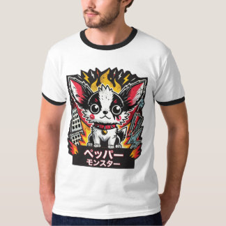 Camiseta Tee do Monstro do Chihuahua Japonês