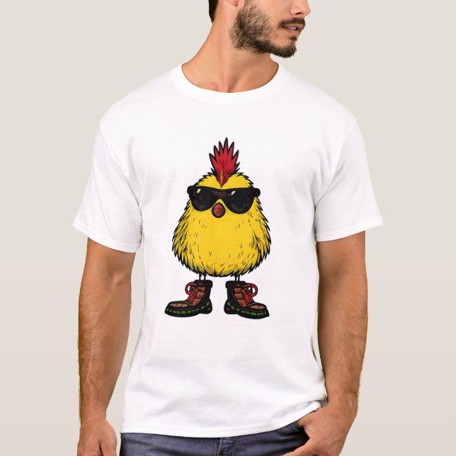 Camiseta Tee do Pintinho Rockstar (Frente)