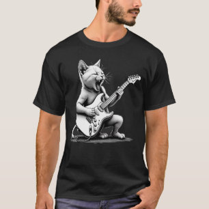 Camiseta Tee do Shredder de Violão de Gato Rockstar