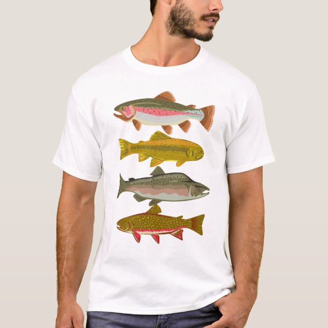 Camiseta Tee do Trout Lover da América do Norte: Celebrar N (Frente)