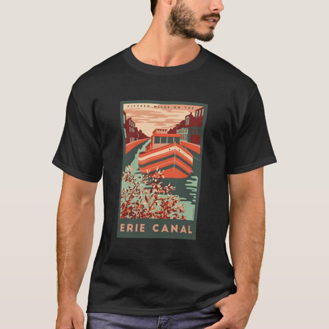 Camiseta Tee do Viagem Premium do Canal Erie (Frente)