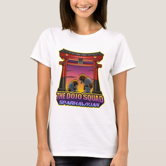 Camiseta Tee Dojo Squad, de uso feminino (Frente)