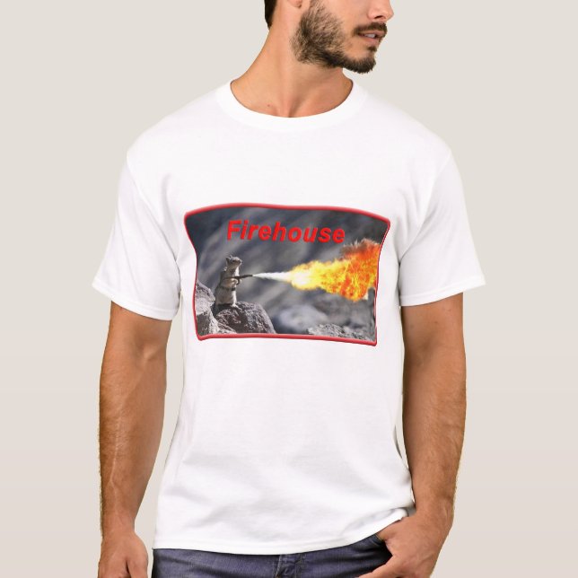 Camiseta Tee dos Homens de Banner Firehouse (Frente)