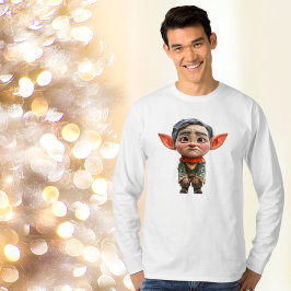 Camiseta Tee dos Homens do Elfo de Natal Pai Cansado