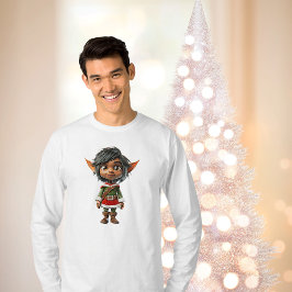 Camiseta Tee dos Homens do Elfo de Natal Quiet Girl