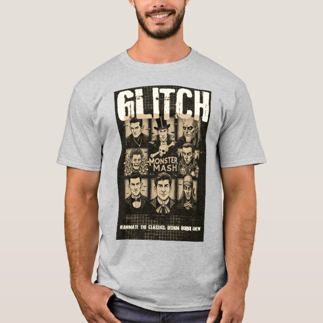 Camiseta Tee dos Monstros Clássicos do Filme de Horror (Frente)