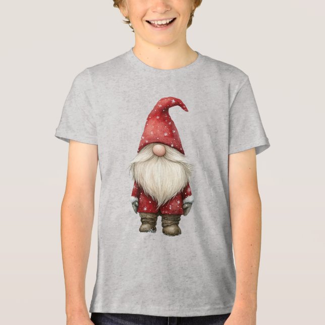 Camiseta Tee Elf de Natal para Crianças - Pequeno Auxiliar  (Frente)