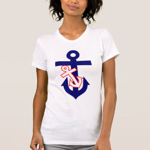 Camiseta Tee feminino de dois anchores