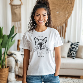 Camiseta Tee Gato Siamês - Elegante. Leal. Alto.