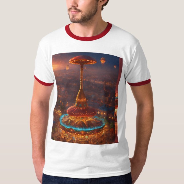 Camiseta "Tee Geométrica Minimalista Masculina" (Frente)